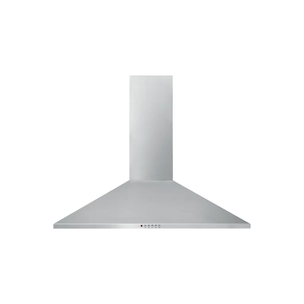 Under cabinet hood fan installed over kitchen stove.